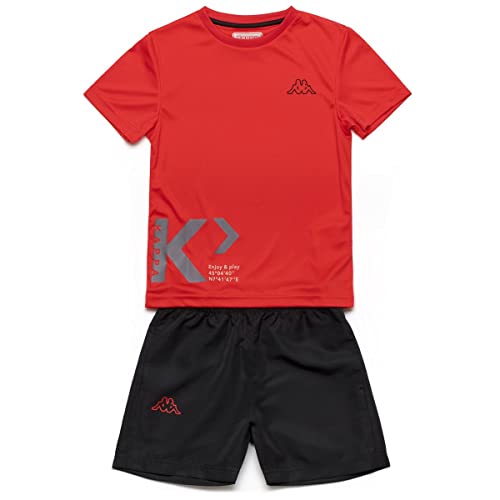 Kappa Unisex Kinder Kourou Kid Trainingsanzug, rot/schwarz, 3 años von Kappa