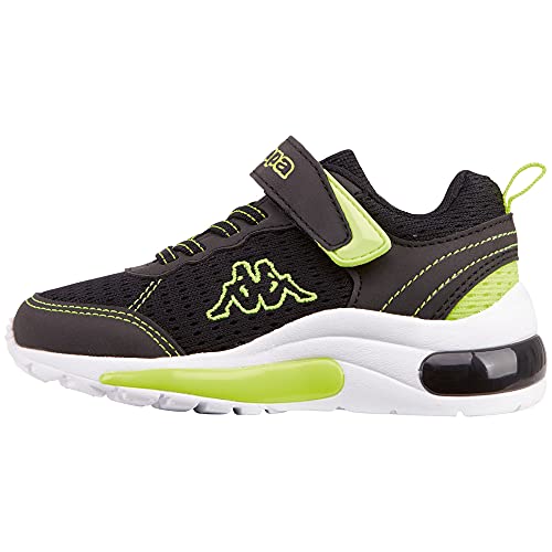 Kappa Unisex Kinder Larus K Laufschuh,Black/Lime,32 EU von Kappa