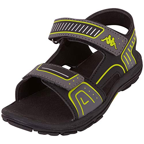 Kappa Unisex Kinder Paxos K Slipper, Black Lime, 27 EU Kappa Unisex Kinder Paxos K Slipper, Black Lime, 27 EU von Kappa