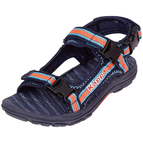 Kappa Unisex Kinder RUSHEEN Kids Riemchensandalen, Blau (Navy/Coral 6729) von Kappa