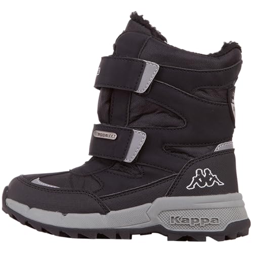 Kappa Unisex Kinder Stiefel Winterschuh gefüttert Jugendliche 260903T Schwarz, Schuhgröße:39 EU von Kappa