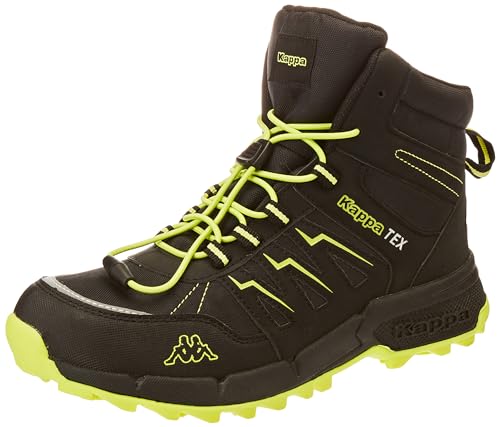 Kappa Unisex Kinder Stylecode: 261065t Boxford Mid Tex T Sneaker, Black Lime, 36 EU von Kappa