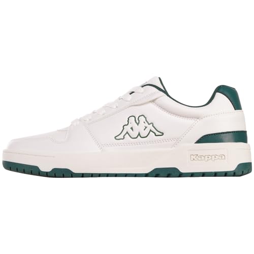 Kappa Unisex STYLECODE: 243405XL CODA Low XL Men Sneaker, White/Dk.Green, 47 EU von Kappa