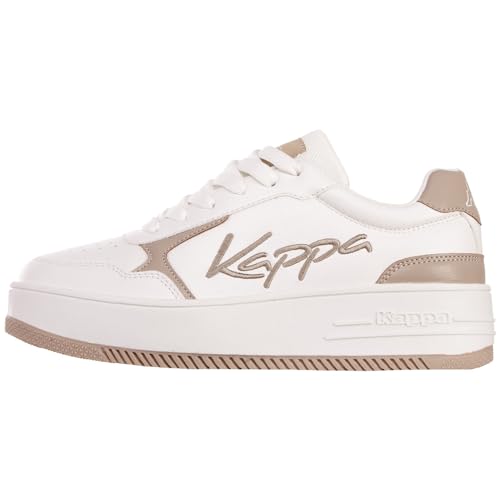 Kappa Unisex STYLECODE: 243417 JABOAH Women Sneaker, White/Taupe, 39 EU von Kappa