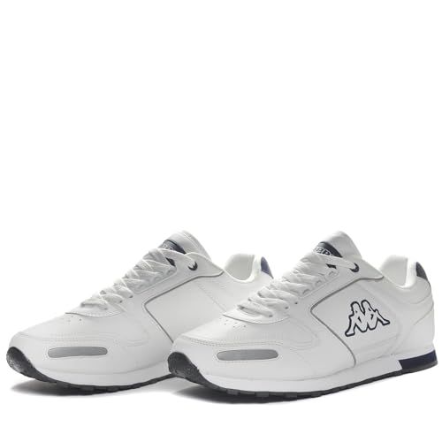 Kappa Unisex Logo Voghera 5 Gymnastikschuh, Bianco White Blue Navy, 46 EU von Kappa