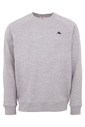 Kappa VAUKE Unisex Sweatshirt I Pullover Herren aus Baumwolle I Basic für Sport und Freizeit I Sweater für Frauen & Männer I Pulli in Größe XXL, grau von Kappa