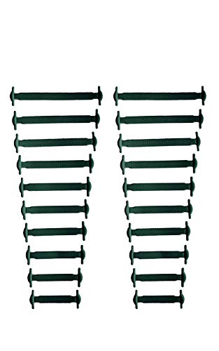 Kaps Schleifenlose Schnürsenkel aus Silikon, Witzige Schnürsenkel für Turnschuhe in verschiedenen Farben, 20-teiliges Schnürsenkel-Set für Kinder und Erwachsene, Schwarz von Kaps