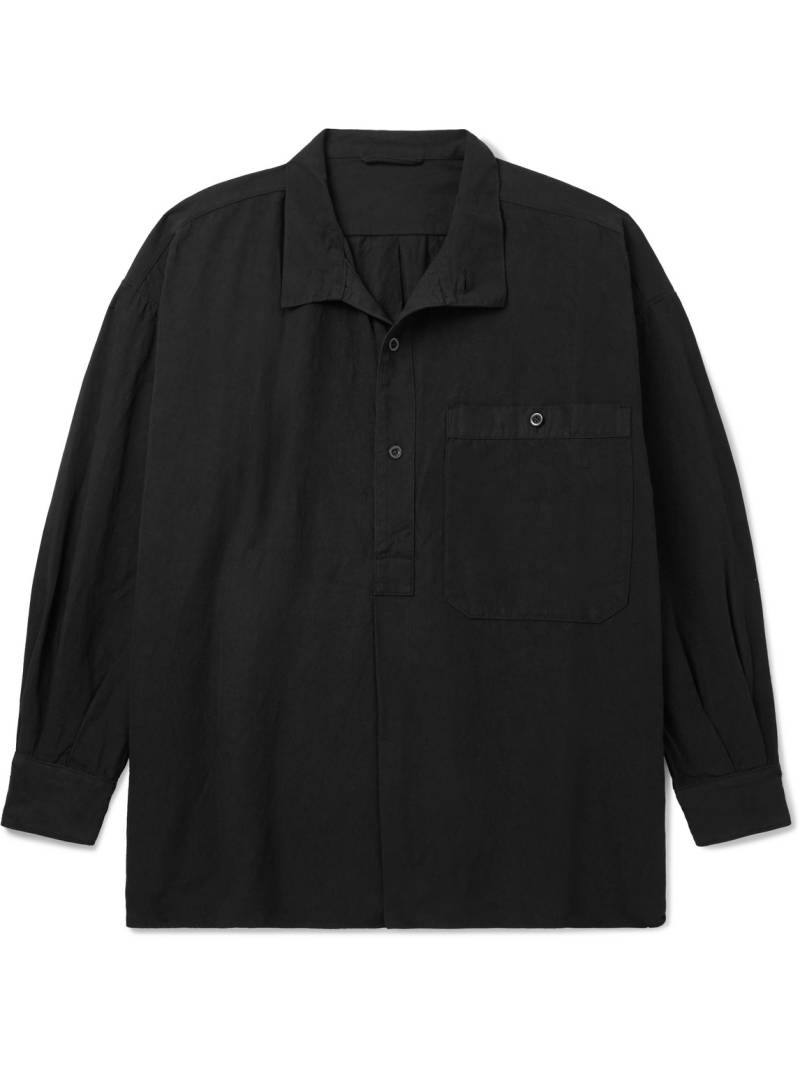 Kaptain Sunshine - Cotton and Linen-Blend Twill Half-Placket Jacket - Men - Black - 38 von Kaptain Sunshine