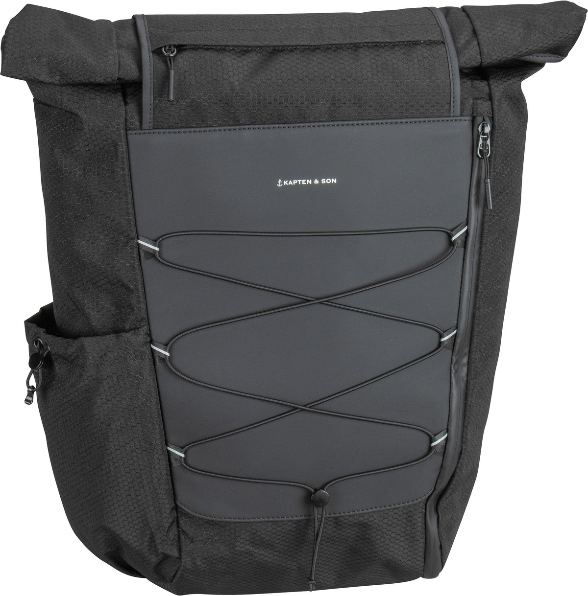 Kapten & Son Banff  in Schwarz (28 Liter), Rolltop Rucksack von Kapten & Son