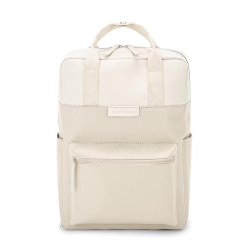 Kapten & Son Rucksack Bergen Sandstone | Damen & Herren | Minimalistischer & Funktionaler 11L Backpack | Für Uni, Schule, Büro | Vegan & Wasserabweisend | 15" Laptopfach von Kapten & Son