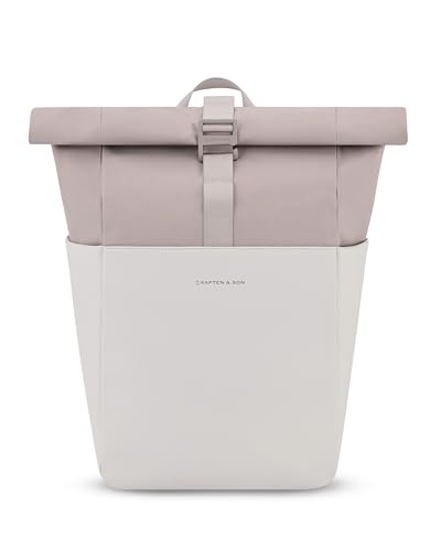 Kapten & Son Rucksack Lund Basic Muted Clay 14-16 L | Rolltop Damen & Herren | Handgepäck Rucksack mit 14'' Laptopfach | Vegan & Wasserabweisend von Kapten & Son