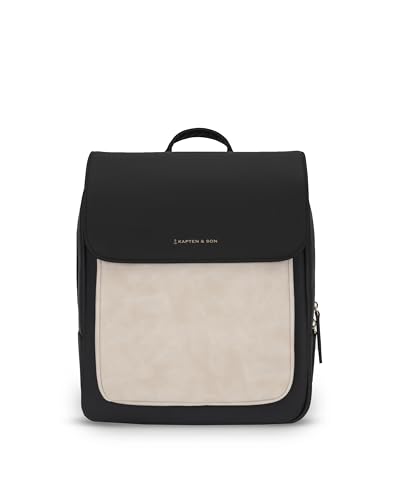 Kapten & Son Rucksack Tromso Small Cream Black 6 L | Rucksack Damen & Herren Schwarz-Beige | ideal als Tagesrucksack, Daypack | Rucksackhandtaschen von Kapten & Son
