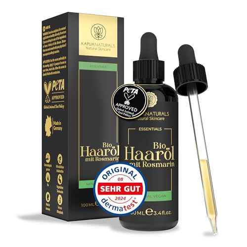 BIO Rosmarinöl Haare • 100ml ✓ Hochdosiert mit HYALURONSÄURE & BIOTIN ✓ Haaröl bei Haarausfall für Frauen & Männer✓ Haarwachstum beschleunigen ✓ Reine, vegane Naturkosmetik ✓ Rosemary Oil for Hair BIO Rosmarinöl Haare • 100ml ✓ Hochdosiert mit HYALURONSÄURE & BIOTIN ✓ Haaröl bei Haarausfall für Frauen & Männer✓ Haarwachstum beschleunigen ✓ Reine, vegane Naturkosmetik ✓ Rosemary Oil for Hair von Kapua Naturals