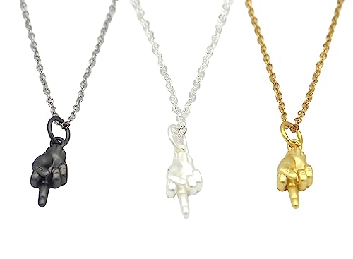 Kar.lys Mittel Finger Kette Stinkefinger 50 cm (Gelbgold) von Kar.lys