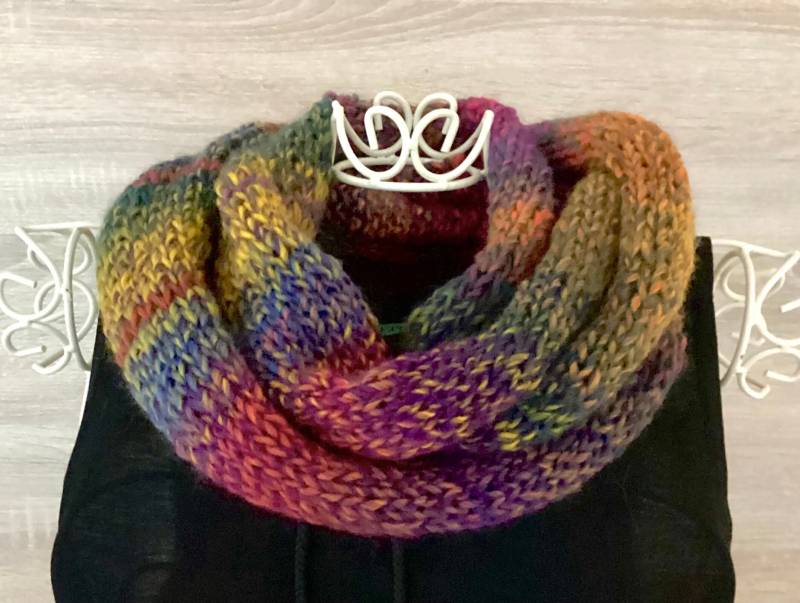 Loopschal Strickschal Damen Herren Handgestrickt Aus Lana Grossa Schurwolle Mit Polyacryl Loop Schlauchschal Kuschelschal Kuschelloop von KaraModeDesign