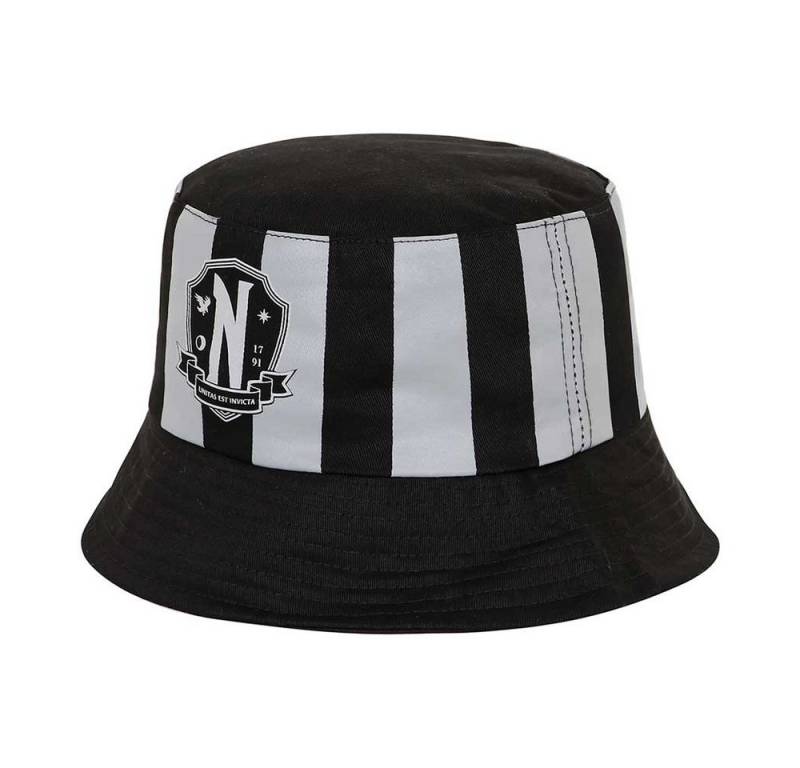 Karactermania Fischerhut Wednesday Original Bucket Kindermütze Hut Mütze Sommerhut Schwarz Goth von Karactermania