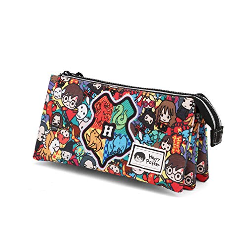 HARRY POTTER Accio-estuche Portatodo Triple Hs Federmäppchen, 24 cm, Mehrfarbig (Multicolor) von Harry Potter