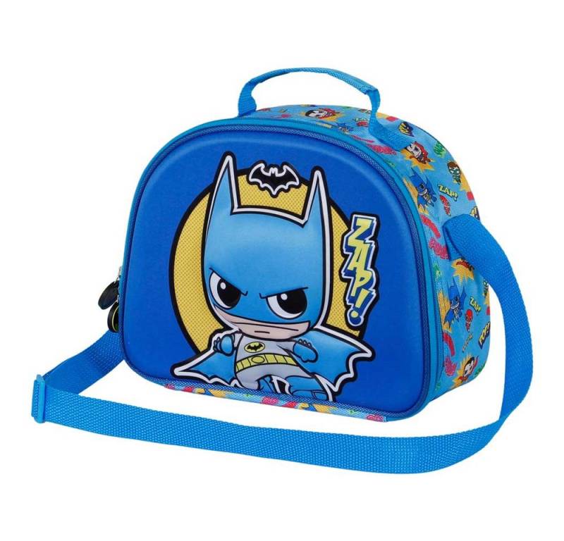 Karactermania Kindergartentasche Batman Picknicktasche Frühstückstasche Kinder Umhängetasche Lunch Bag, Isolierende Innenauskleidung von Karactermania