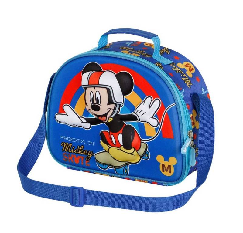 Karactermania Kindergartentasche Disney Micky Maus Frühstückstasche Kinder Umhängetasche Lunch Bag, Isolierende Innenauskleidung von Karactermania