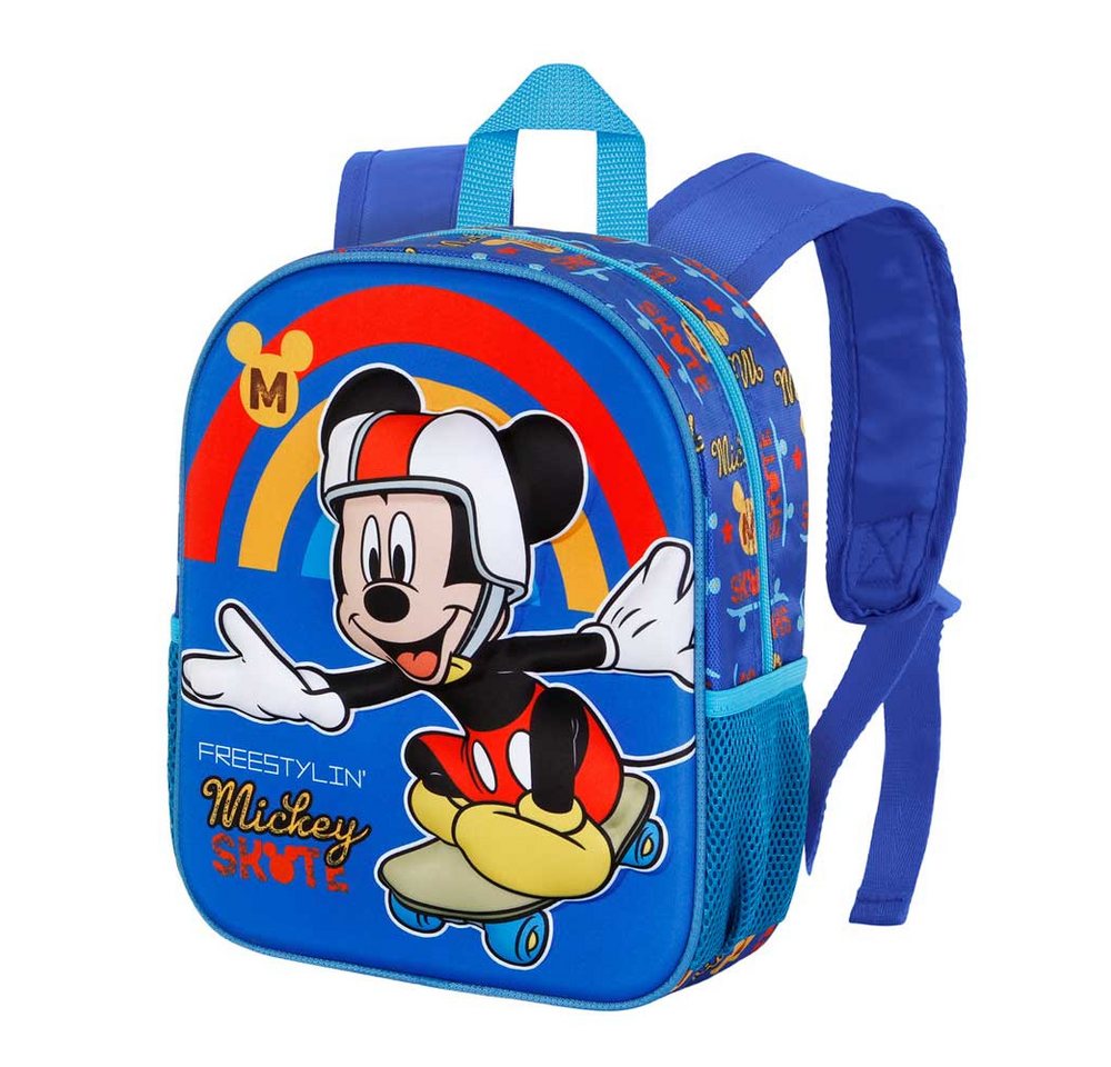Karactermania Kinderrucksack Disney Micky Maus 3D Rucksack Vorschulrucksack Kindergarten, 3D-Frontrelief von Karactermania