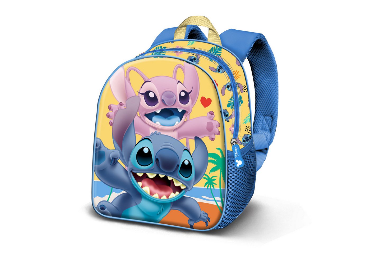 Karactermania Kinderrucksack Lilo und Stitch kleiner Rucksack Kindertasche Kindergartenrucksack, Integriertes Namensschild, 3D Optik von Karactermania