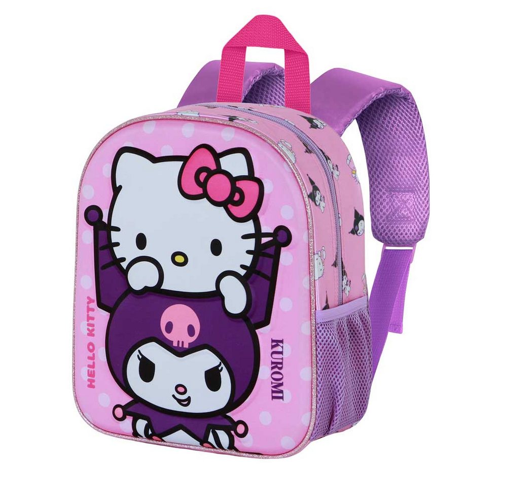 Karactermania Kinderrucksack Sanrio Hello Kitty kleiner Rucksack Kindertasche Kindergartenrucksack, Integriertes Namensschild, 3D Optik von Karactermania