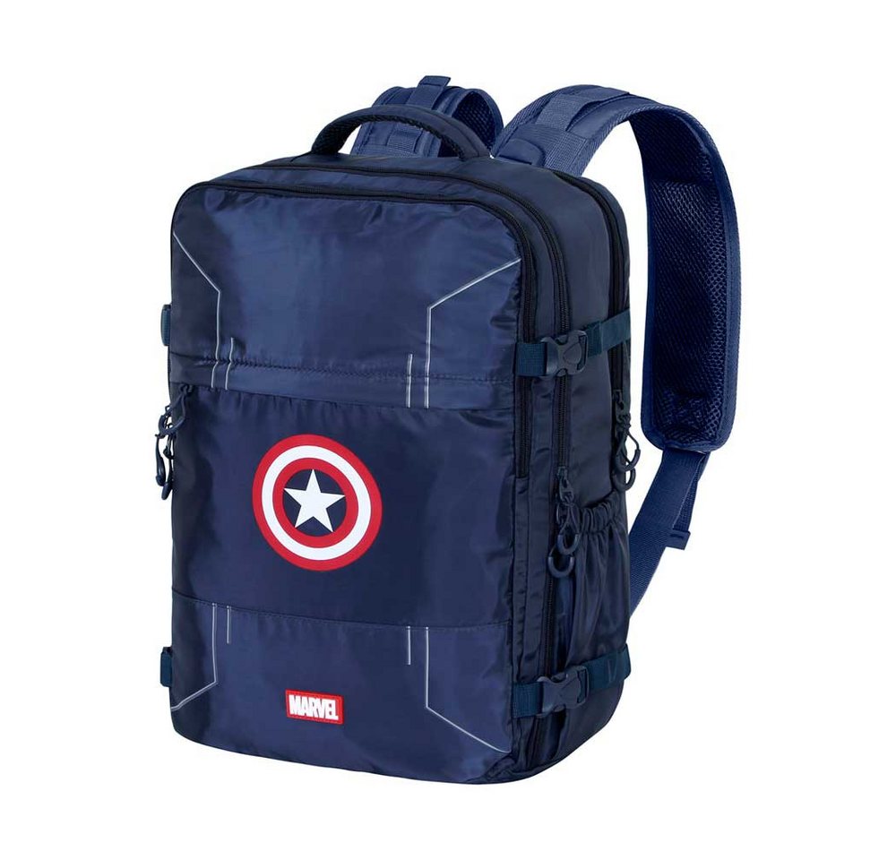 Karactermania Reiserucksack Marvel Captain America Handgepäck Rucksack Freizeitrucksack, 2 verschiedene Handgepäcksgrößen Karactermania Reiserucksack Marvel Captain America Handgepäck Rucksack Freizeitrucksack, 2 verschiedene Handgepäcksgrößen von Karactermania