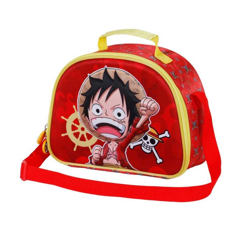 Karactermania Umhängetasche One Piece Ruffy Vorschultasche Frühstückstasche Kindergartentasche, Isolierende Innenauskleidung von Karactermania