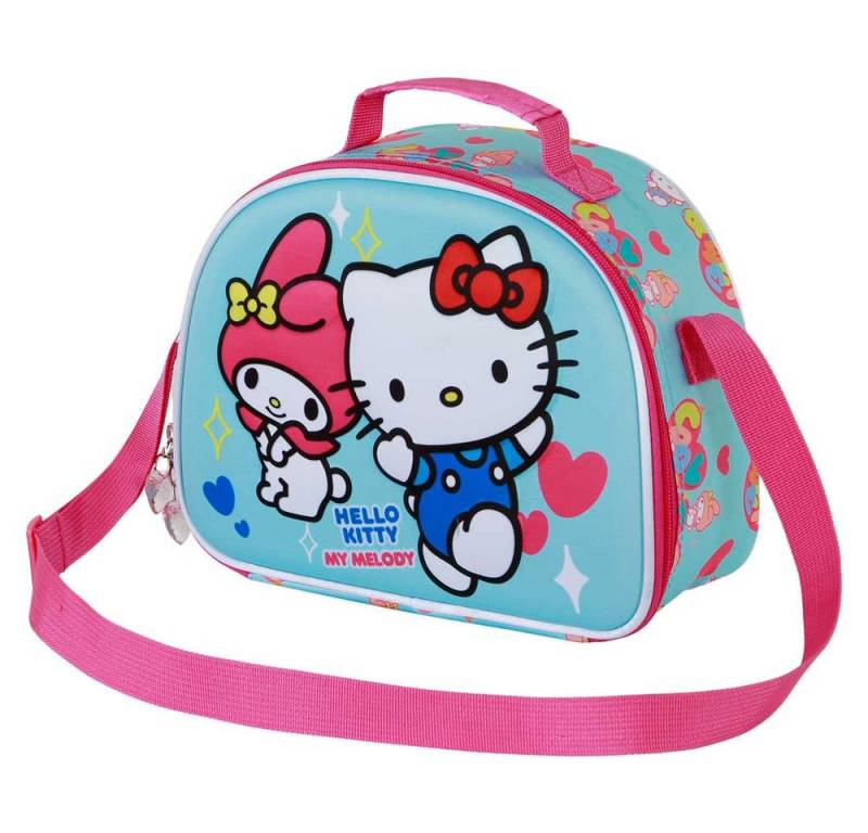 Karactermania Umhängetasche Sanrio Hello Kitty Vorschultasche Frühstückstasche Kindergartentasche, Isolierende Innenauskleidung von Karactermania