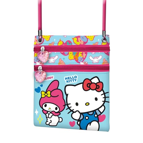 Karactermania Uni Kinder Action Vertikal Schultertasche Sanrio, Blau Hello Kitty von KARACTERMANIA