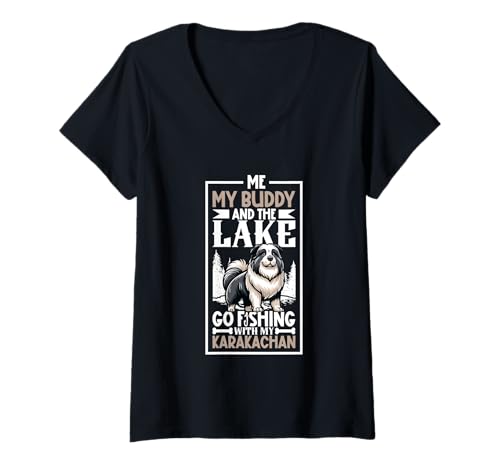 Damen Angeln und Karakatschan T-Shirt mit V-Ausschnitt Damen Angeln und Karakatschan T-Shirt mit V-Ausschnitt von Karakatschan Designs