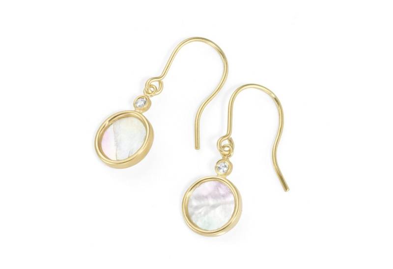 Karat Ohrring-Set 94022540 Ohrringe Damen Ohrhänger Gelb-Gold Perlmutt Zirkonia von Karat
