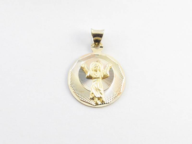 14K Gelb Weiß Rose Gold Jungfrau Maria Charm Anhänger - Lady Von Guadalupe von Karatcaratjewelry