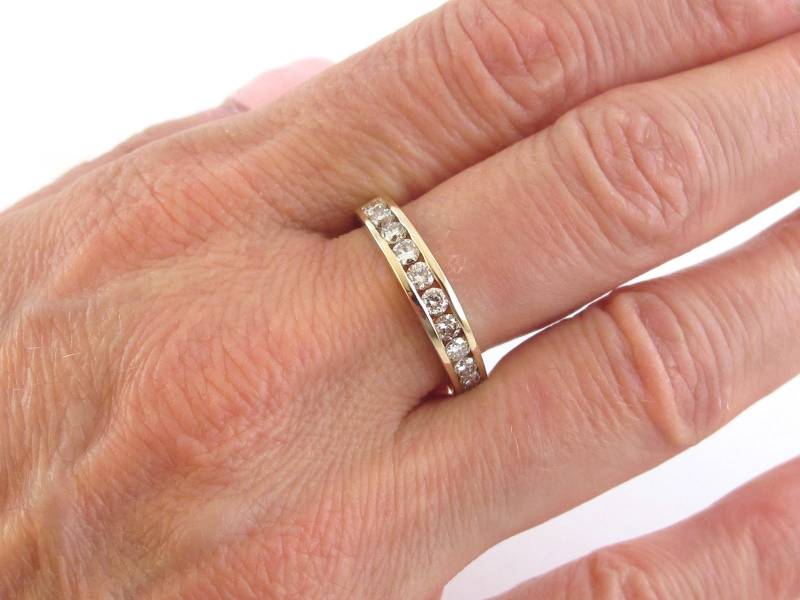 14K Gelbgold Diamant Ehering - 0.80 Karat, Größe 8 von Karatcaratjewelry