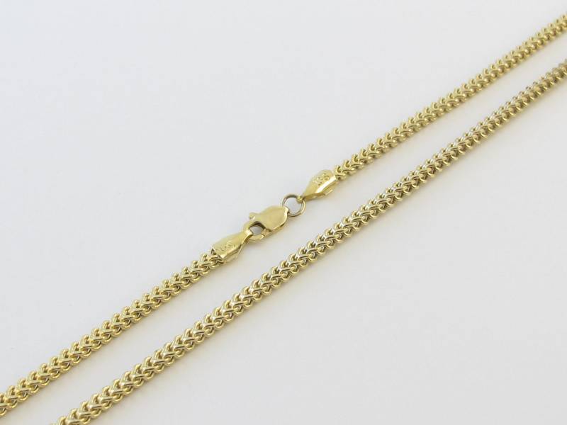 14K Gelbgold Herren Franco Gliederkette Halskette 24 "9, 1 Gramm 2 Mm Breit von Karatcaratjewelry