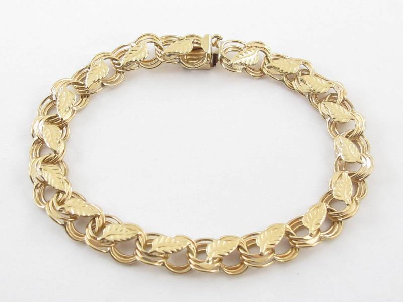 Charm Armband 14K Gelb Gold Style 18cm 11, 7 Gramm von Karatcaratjewelry