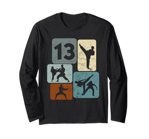 Karate Geburtstag 13 Jahre Jungs Kampfsport Mädchen Karate Langarmshirt von Karate Geburtstag Geschenk Jungs Kampfkunst Design