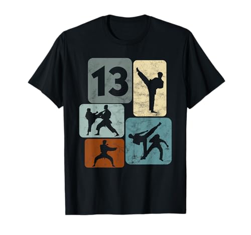 Karate Geburtstag 13 Jahre Jungs Kampfsport Mädchen Karate T-Shirt von Karate Geburtstag Geschenk Jungs Kampfkunst Design
