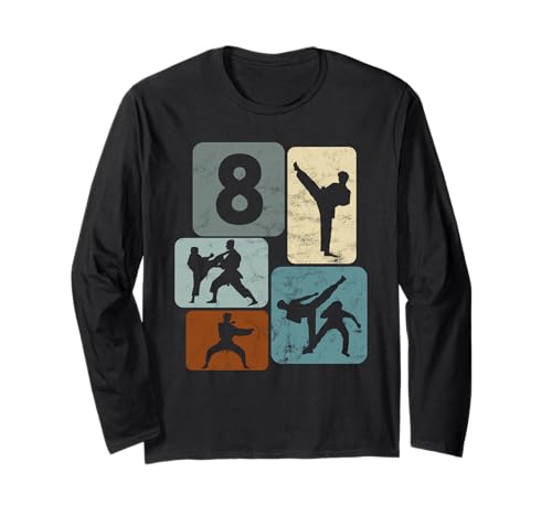 Karate Geburtstag 8 Jahre Jungs Kampfsport Mädchen Karate Langarmshirt von Karate Geburtstag Geschenk Jungs Kampfkunst Design