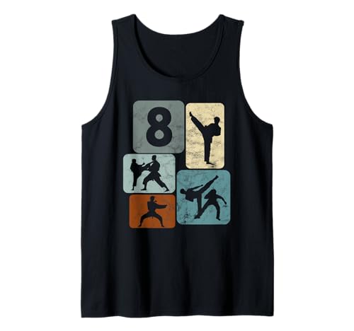 Karate Geburtstag 8 Jahre Jungs Kampfsport Mädchen Karate Tank Top von Karate Geburtstag Geschenk Jungs Kampfkunst Design