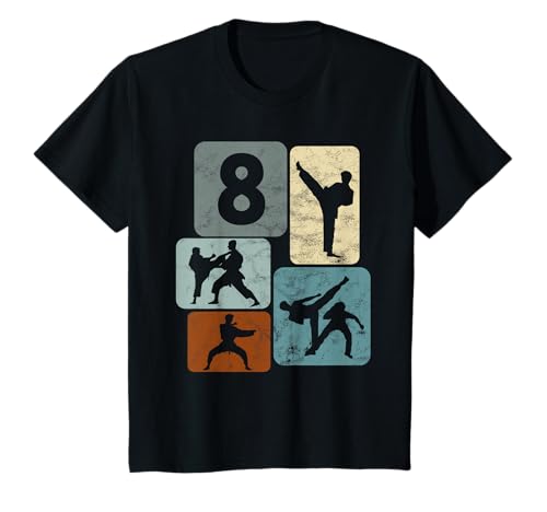 Kinder Karate Geburtstag 8 Jahre Jungs Kampfsport Mädchen Karate T-Shirt von Karate Geburtstag Geschenk Jungs Kampfkunst Design