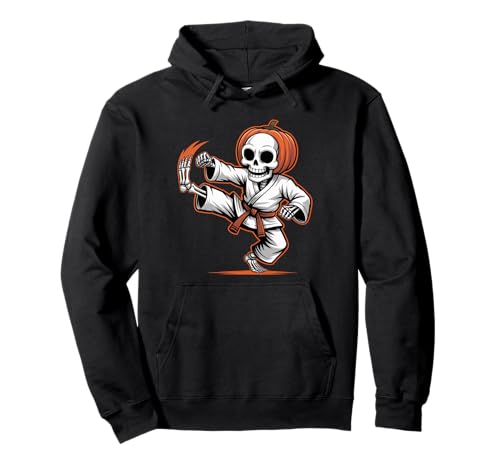 Kürbis Skelett Karate Meister Halloween Kostüm Humor Kinder Pullover Hoodie Kürbis Skelett Karate Meister Halloween Kostüm Humor Kinder Pullover Hoodie von Karate Halloween Skeleton Spooky Sport Adult Kids