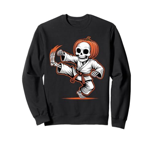 Kürbis Skelett Karate Meister Halloween Kostüm Humor Kinder Sweatshirt Kürbis Skelett Karate Meister Halloween Kostüm Humor Kinder Sweatshirt von Karate Halloween Skeleton Spooky Sport Adult Kids