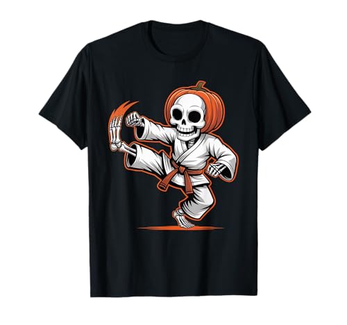Kürbis Skelett Karate Meister Halloween Kostüm Humor Kinder T-Shirt Kürbis Skelett Karate Meister Halloween Kostüm Humor Kinder T-Shirt von Karate Halloween Skeleton Spooky Sport Adult Kids