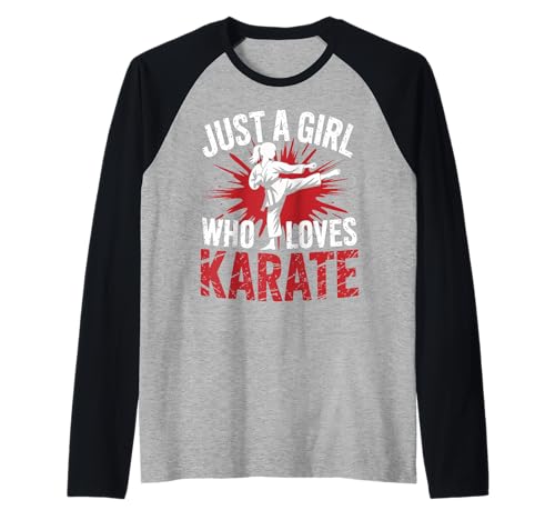 Karate Nur ein Mädchen, das Karate liebt Raglan von Karate Martial Arts