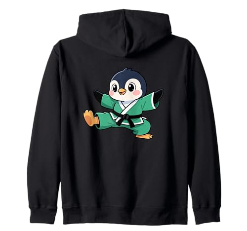 Niedliches Cartoon-Pinguin-Karate-Kinder-Design Kapuzenjacke Niedliches Cartoon-Pinguin-Karate-Kinder-Design Kapuzenjacke von Karate Penguin Kids Martial Arts Fun