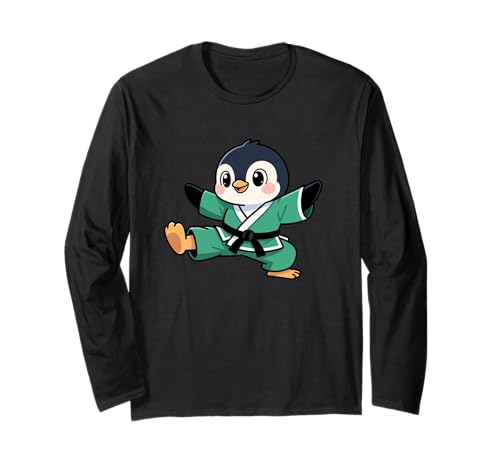 Niedliches Cartoon-Pinguin-Karate-Kinder-Design Langarmshirt Niedliches Cartoon-Pinguin-Karate-Kinder-Design Langarmshirt von Karate Penguin Kids Martial Arts Fun