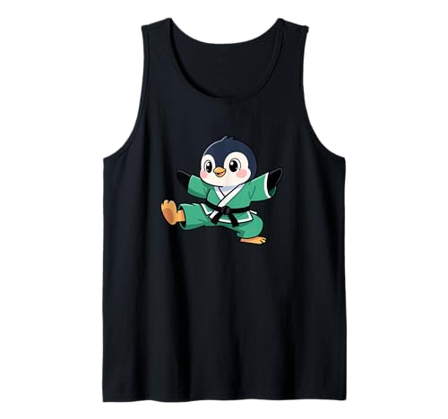 Niedliches Cartoon-Pinguin-Karate-Kinder-Design Tank Top von Karate Penguin Kids Martial Arts Fun