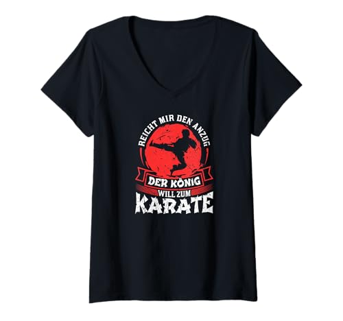 Damen Karateanzug König Karate T-Shirt mit V-Ausschnitt Damen Karateanzug König Karate T-Shirt mit V-Ausschnitt von Karate Tshirts für Männer