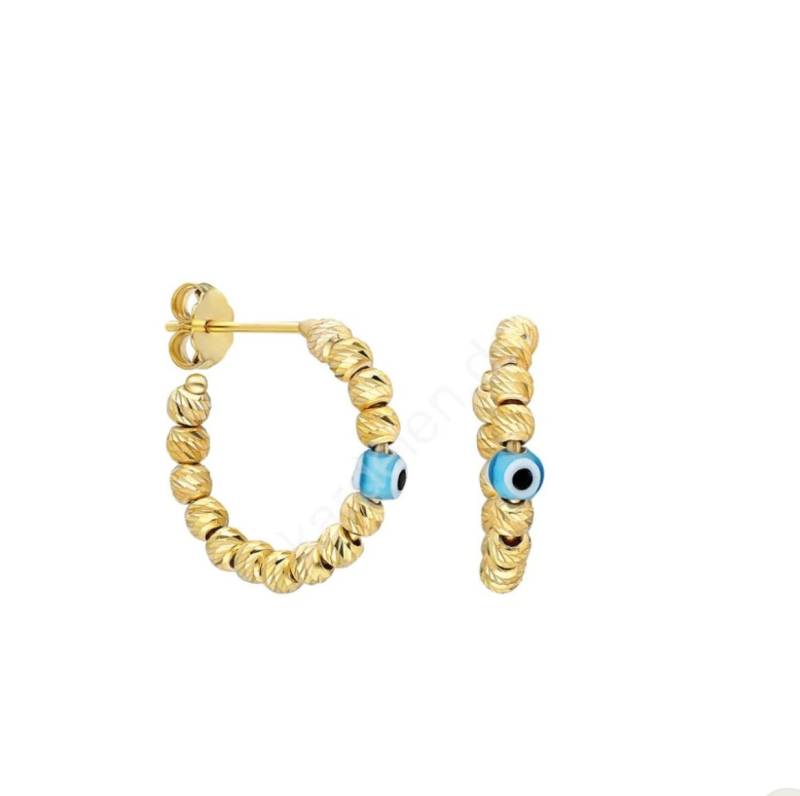 Dorica Ohrringe 925 Silber Ohrstecker Mit Nazar Kp082 von Kardelenjewellry